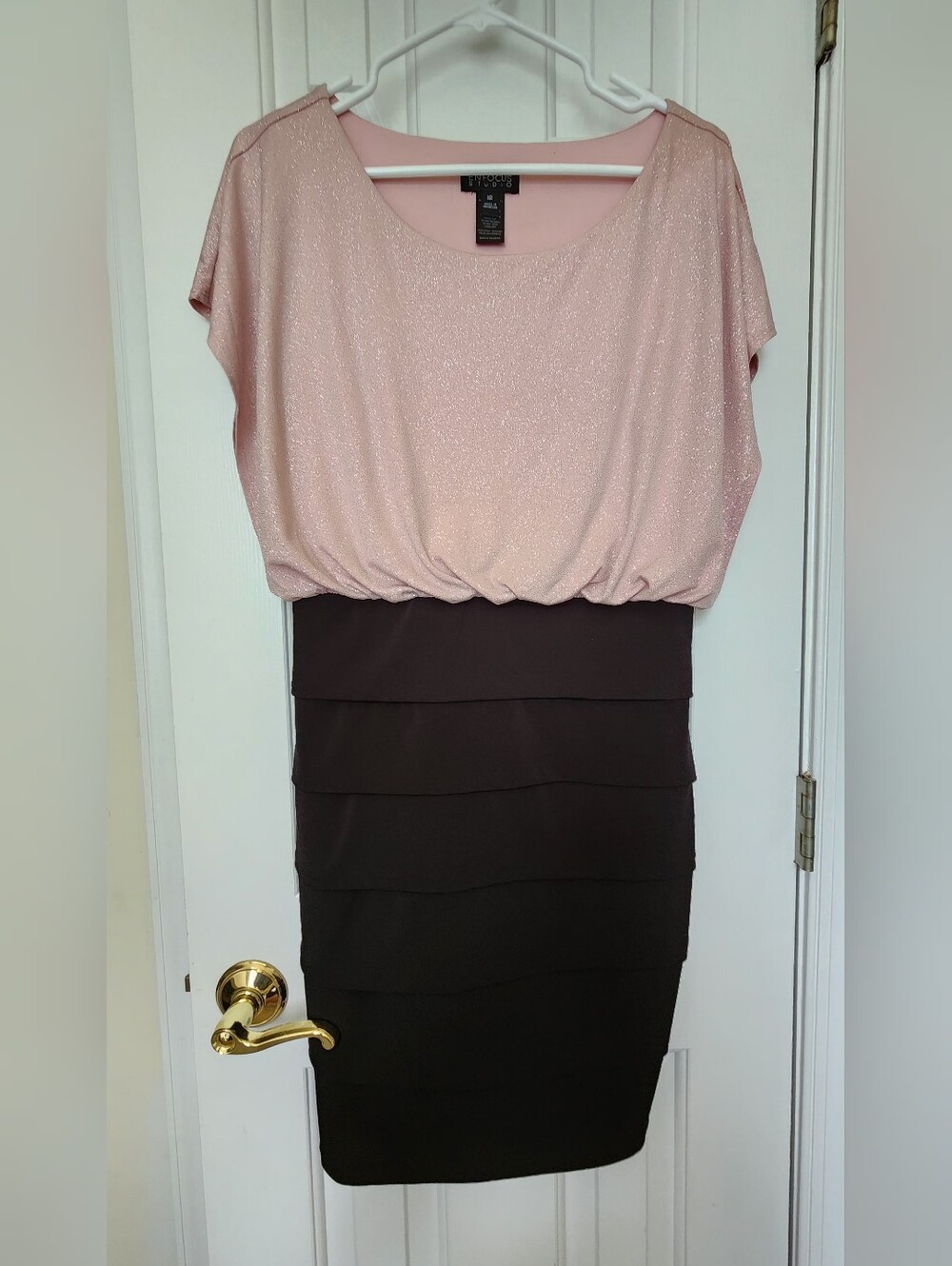 Enfocus Studio Blush Pink Sparkle Dress